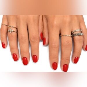 Gold Stackable Ring Set | Dainty Mixed Metal | Minimalist Luxe Stack